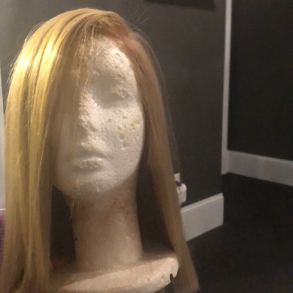 Ash blonde wig